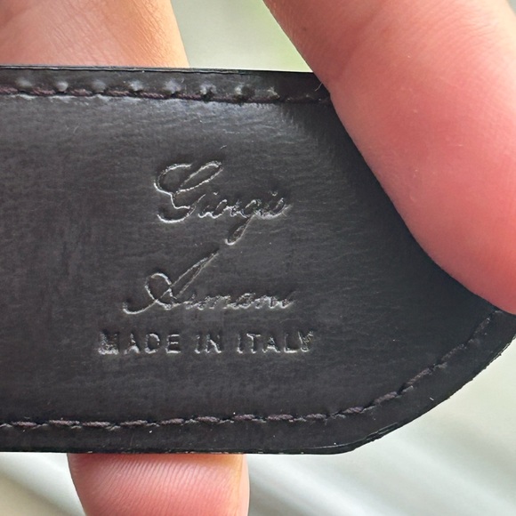 Giorgio Armani Cinture Black Belt - Picture 7 of 7